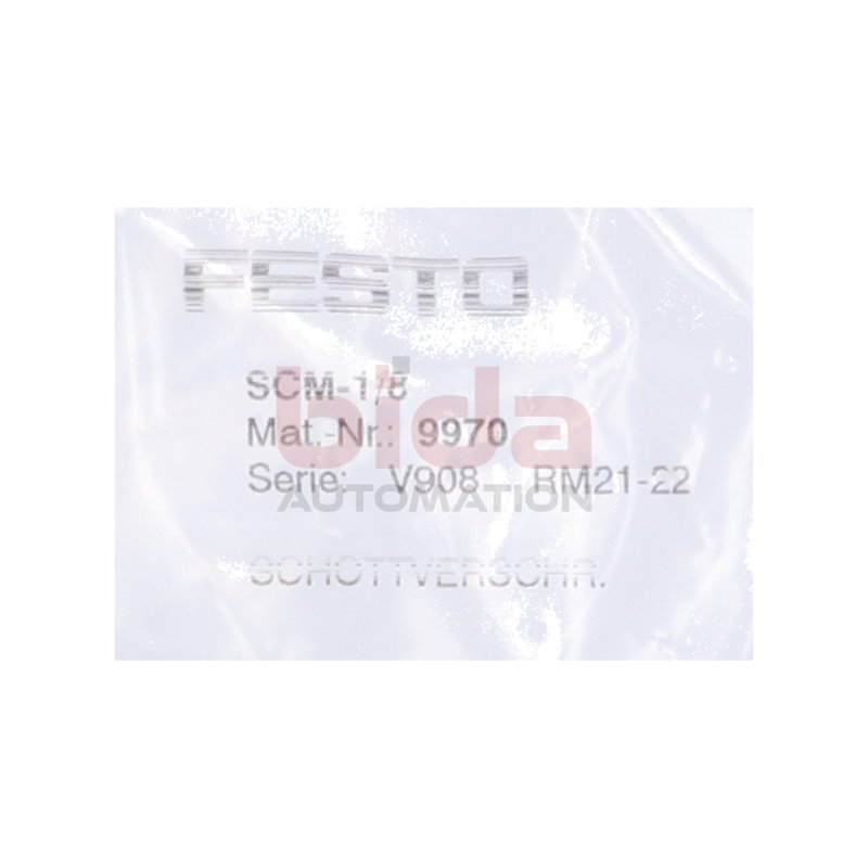 Festo SCM-1/8 Nat.-Nr. 9970 Schottverschraubung bulkhead fitting