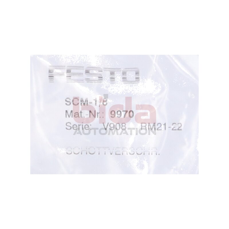 Festo SCM-1/8 Nat.-Nr. 9970 Schottverschraubung bulkhead fitting