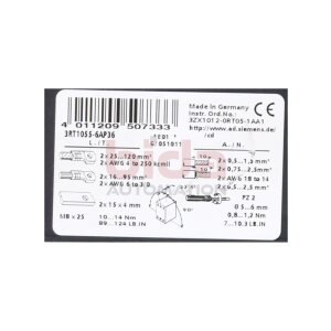 Siemens 3RT1055-6AP36 Leistungsschütz Power...