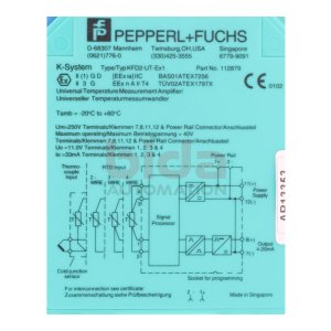 Pepperl+Fuchs KFD2-UT-Ex1 Temperaturmessumwandler...
