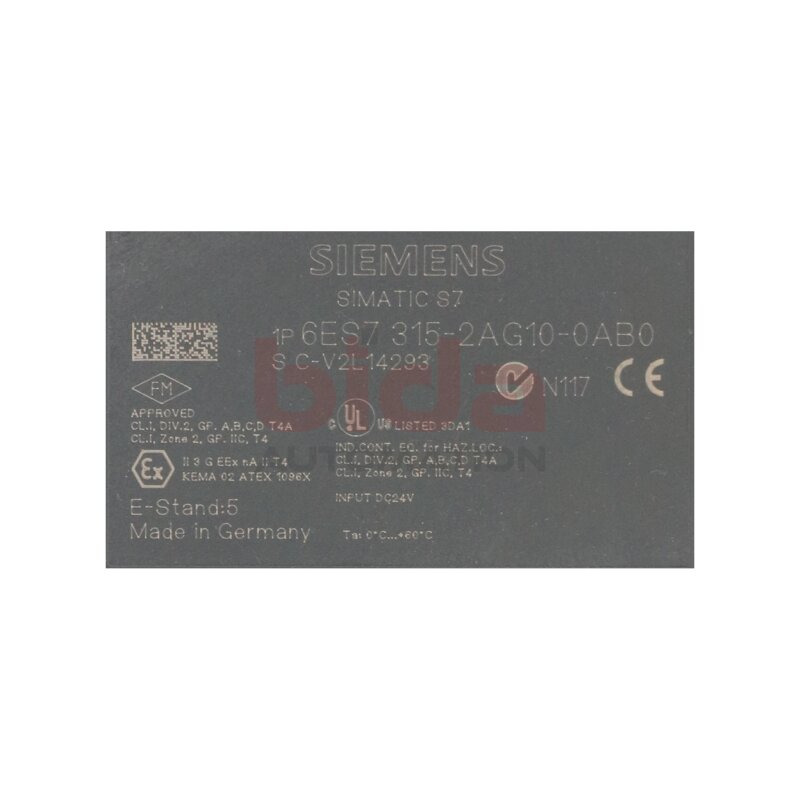 Siemens 6ES7 315-2AG10-0AB0 / 6ES7315-2AG10-0AB0 Stromversorgung Power Supply 24V