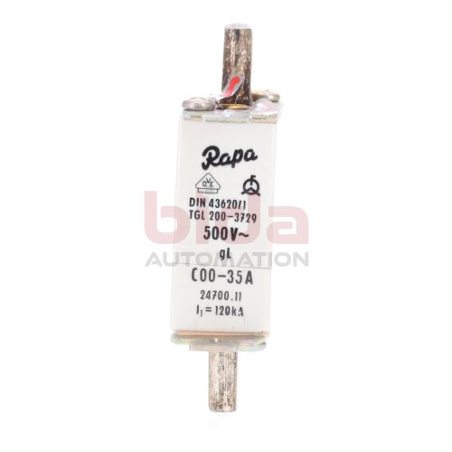 Rapa TGL 200-3729 500V- C00-50A Sicherungseinsatz fuse insert 500V 35A