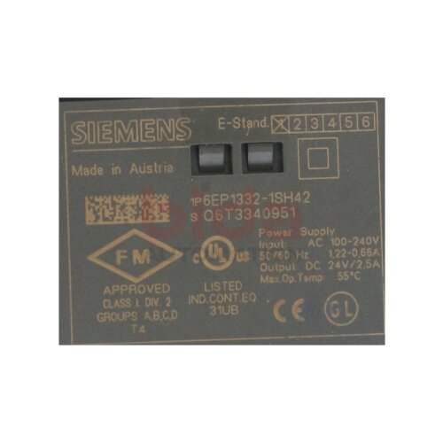 Siemens 6EP1332-1SH42 Stromversorgung Power Supply 24V 2,5A
