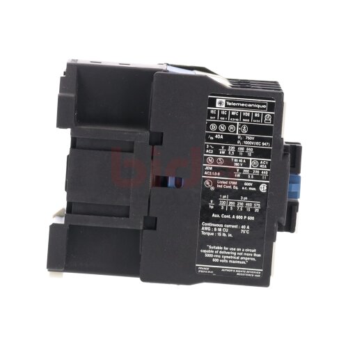 Telemecanique LC1 D25 01 Leistungssch&uuml;tz Power Contactor 750V 40A