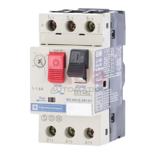 Telemecanique GV2-M06 Motorschutzschalter Motor Protection Switch 600V 1-1,6A