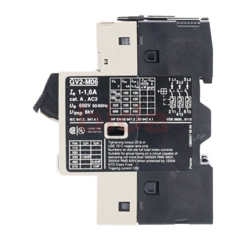 Telemecanique GV2-M06 Motorschutzschalter Motor Protection Switch 600V 1-1,6A