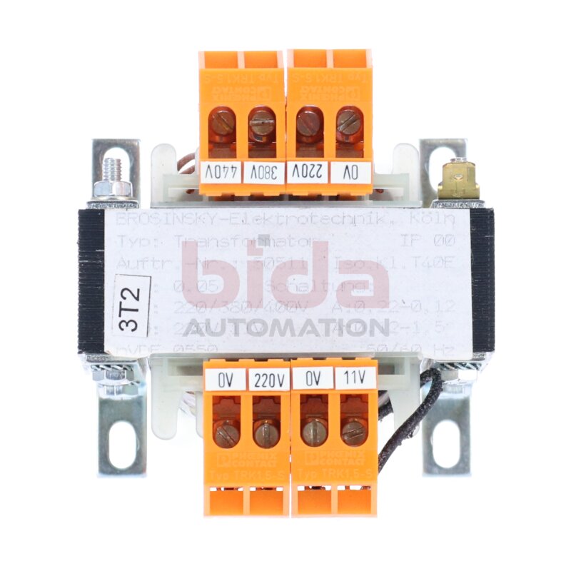 Brosinsky-Elektrotechnik IP 00 Transformator / Transformer  220/380/400V