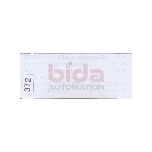 Brosinsky-Elektrotechnik IP 00 Transformator / Transformer  220/380/400V