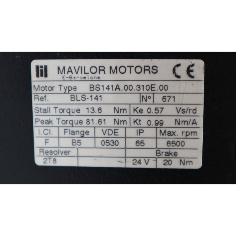 Mavilor Motors BS141A.00.310E.00 BLS-141 Servomotor Motor Elektromotor Infranor