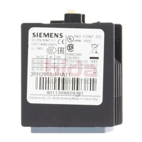 Siemens 3RH2911-1HA11 / 3RH2 911-1HA11 Hilfsschalter Auxiliary switch 10A 240V