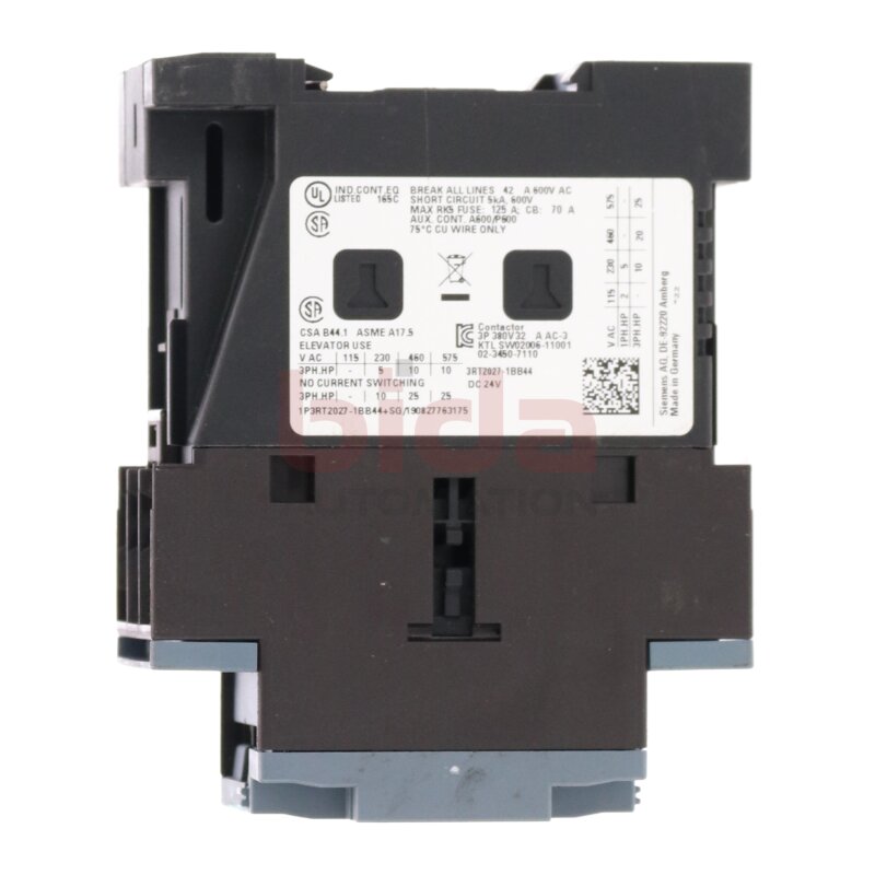 Siemens 3RT2027-1BB44 Leistungssch&uuml;tz Power Contactor 690V