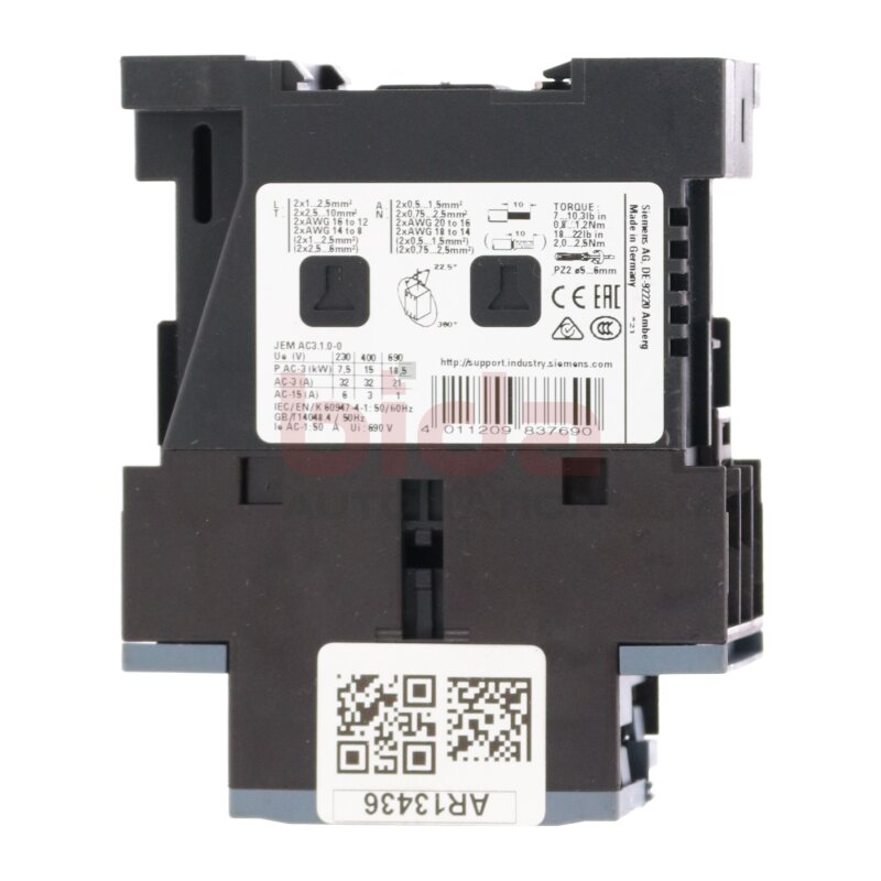 Siemens 3RT2027-1BB44 Leistungssch&uuml;tz Power Contactor 690V