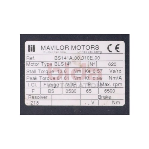 Mavilor Motors BS141A.00.010E.00 BLS-141 Servomotor Motor Elektromotor Infranor