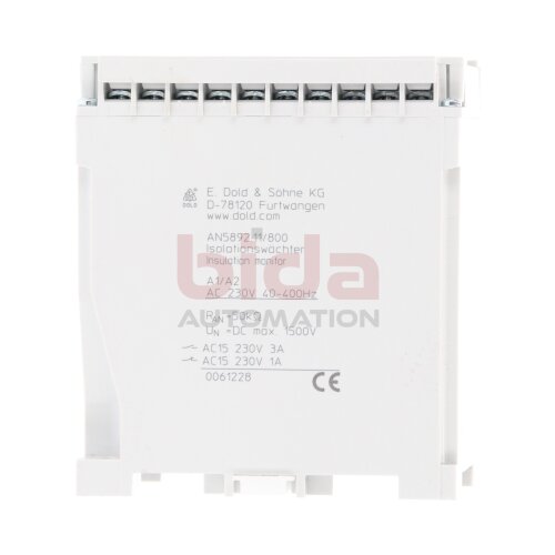 E.Dold &amp; S&ouml;hne KG AV5892.11/800 Isolationsw&auml;chter Isulation Monitor 230V 40-400Hz