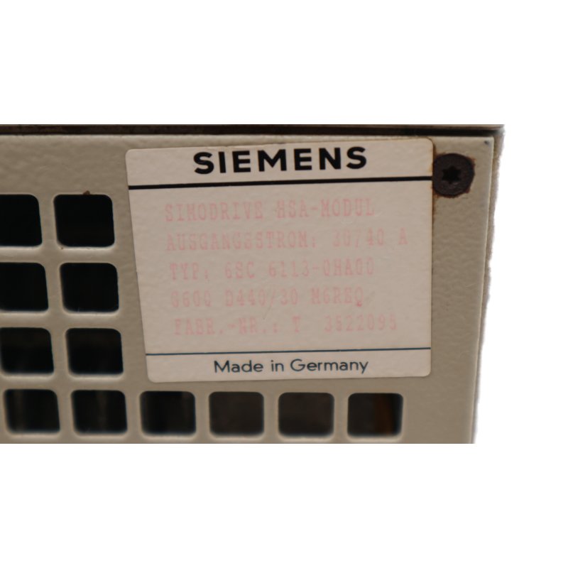 Siemens 6SC 6113-0HA00 HSA-Modul HSA-Module G600 D440/30 M6RBQ