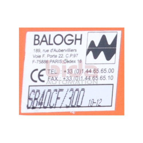 Balogh SB40CF/300 Sensoren