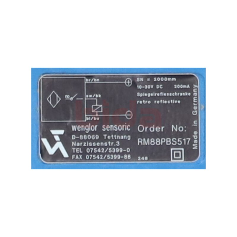 wenglor RM88PBS517 Spiegelreflexschranke / Reflex barrier 10-30V 200mA