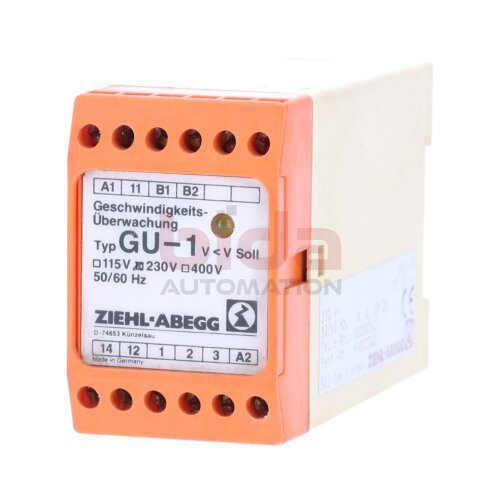 Ziehl-Abegg GU-1 ET 3F-64 Geschwindigkeits&uuml;berwachung Speed monitoring 230V
