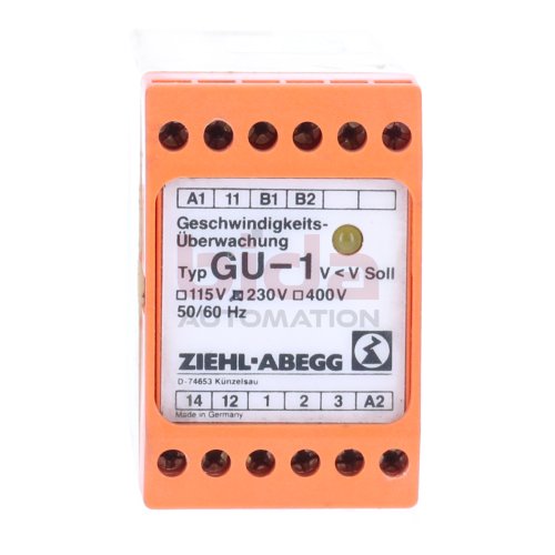 Ziehl-Abegg GU-1 ET 3F-64 Geschwindigkeits&uuml;berwachung Speed monitoring 230V