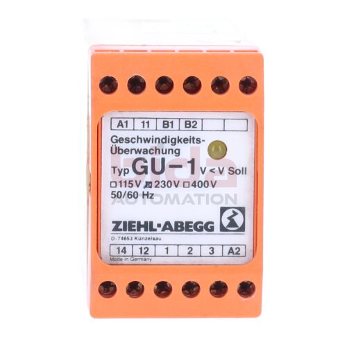 Ziehl-Abegg GU-1 ET 3F-64 Geschwindigkeits&uuml;berwachung Speed monitoring 230V
