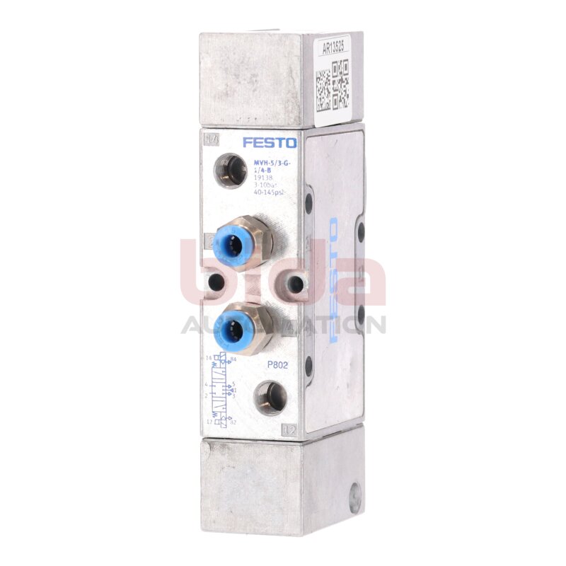 Festo MVH-5/3-G-1/4-B (19138) Magnetventil Solenoid Valve 3-10bar