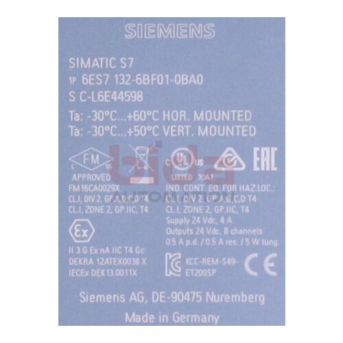 Siemens 6ES7132-6BF01-0BA0 Ausgangsmodul / Output Module 24VDC 0,5A