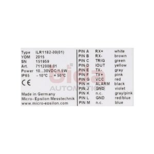 Micro-Epsilon ILR1182-30(01) Distanzsensor / Distance...