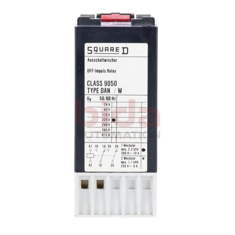 Squarde D Class 9050 Type DAN/W Ausschaltwischer Switch-off wiper 380V 10A 250V 6A