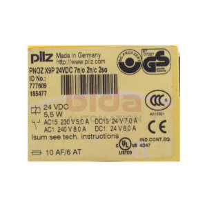 Pilz PNOZ X9P 24VDC 7n/o 2n/c 2so (777609)...