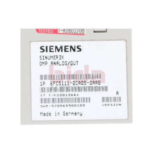 Siemens 6FC5111-0CA05-0AA0 Baugruppe Assembly group