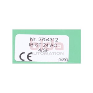 Phoenix Contact IB STTB 24 AO 4/SF Nr. 9243826...