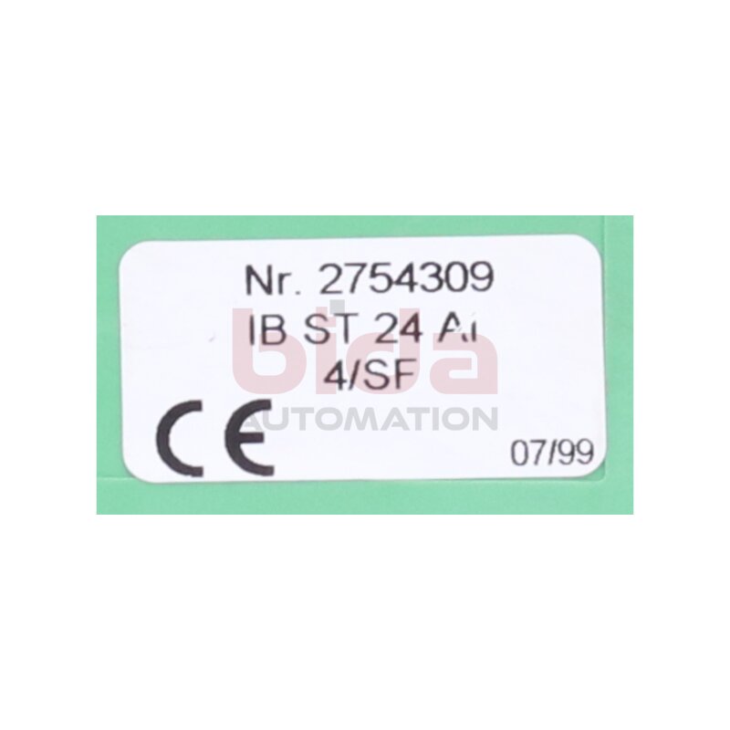 Phoenix Contact IB ST 24 AI 4/SF Nr. 2754309 Eingangsmodul Input Module