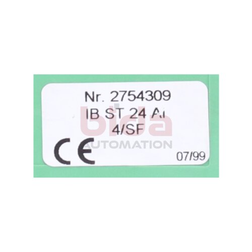 Phoenix Contact IB ST 24 AI 4/SF Nr. 2754309 Eingangsmodul Input Module