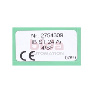 Phoenix Contact IB ST 24 AI 4/SF Nr. 2754309...
