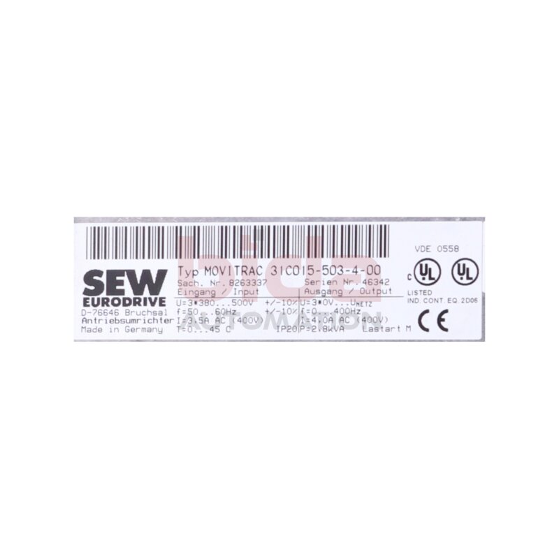 SEW Movitrac 31C015-503-4-00 Frequenzumrichter / Frequency Converter 3x380...500V 3,5A