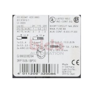 Siemens 3RP1505-1BP30 / 3RP1 505-1BP30 Zeitrelais Time...