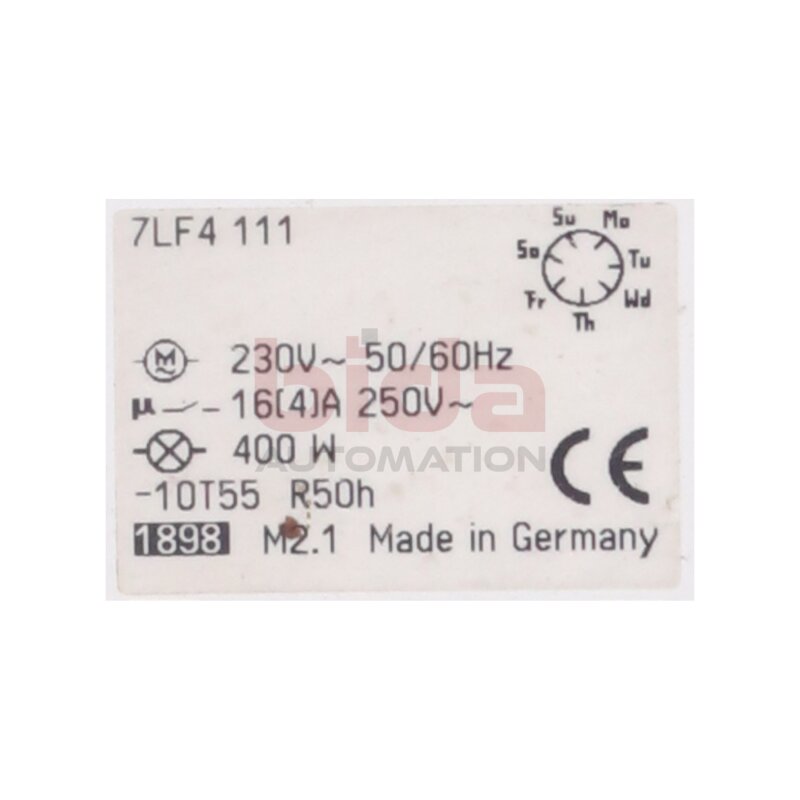 Siemens 7LF4 111 Zeitschaltuhr Timer 230V 16A 250V 400W