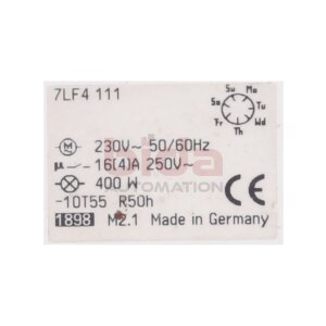 Siemens 7LF4 111 Zeitschaltuhr Timer 230V 16A 250V 400W