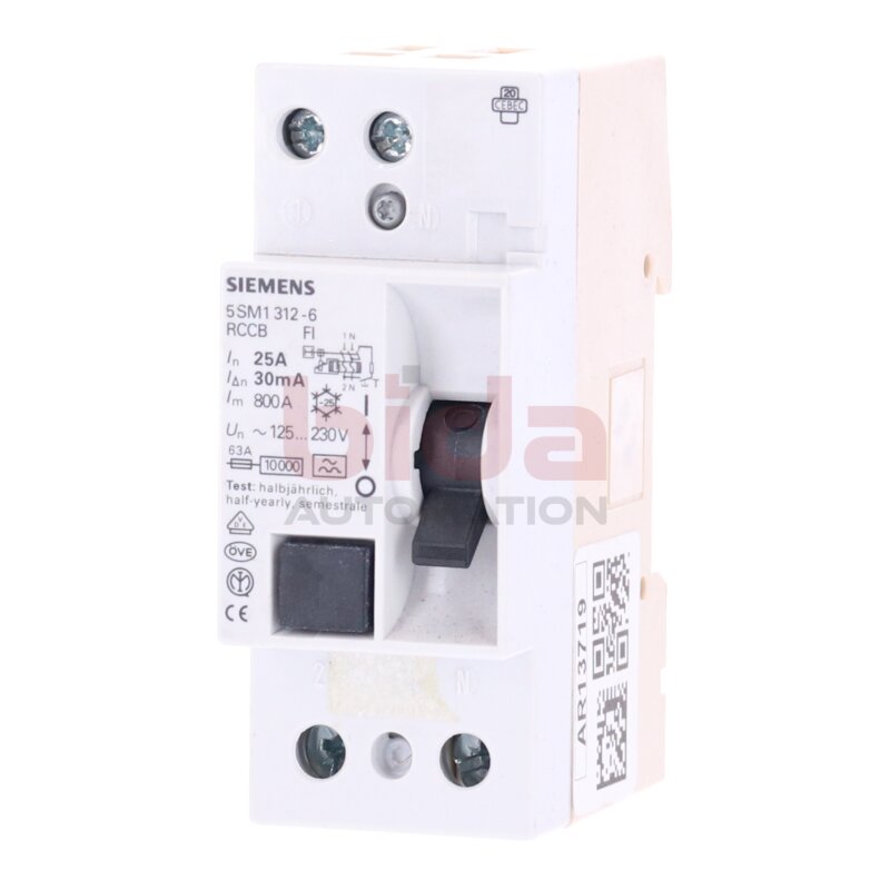 Siemens 5SM1 312-6 RCCB Schutzschalter Circuit breaker 125-230V 63A