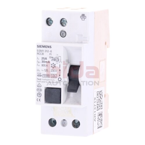 Siemens 5SM1 312-6 RCCB Schutzschalter Circuit breaker 125-230V 63A