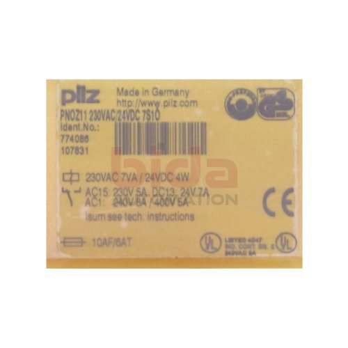 Pilz PNOZ11 230VAC/24VDC 7S1&Ouml; (774086) Sicherheitsrelais  Safety relay 230V 24VDC 4W
