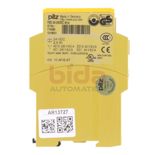 Pilz PZE X4 24VDC 4n/o (774585) Sicherheitsrelais Safety Relay 24VDC 2,5W