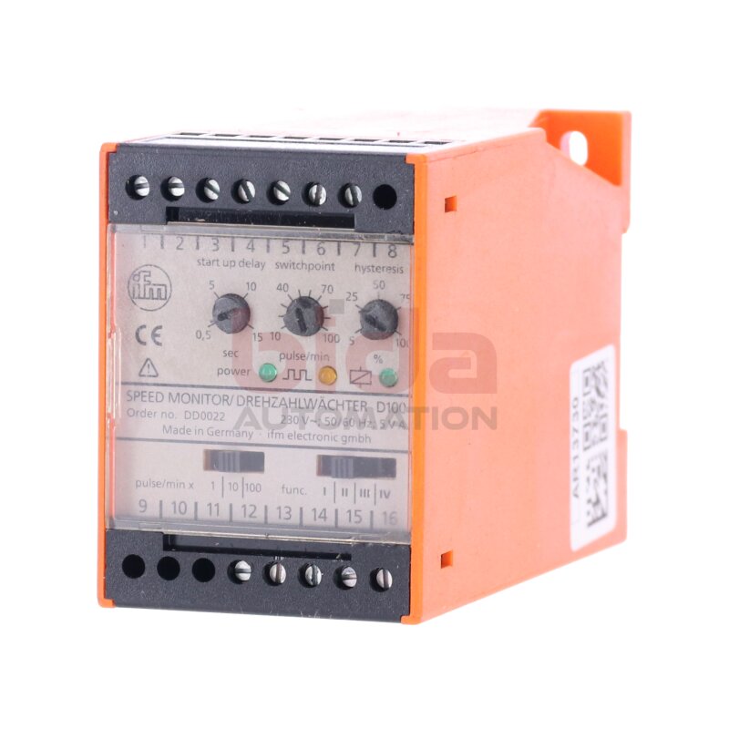 ifm electronic DD0022 Drehzahlw&auml;chter / Speed Monitor 230V