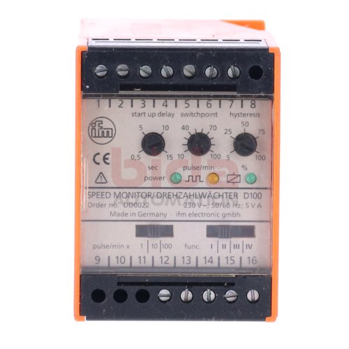 ifm electronic DD0022 Drehzahlw&auml;chter / Speed Monitor 230V