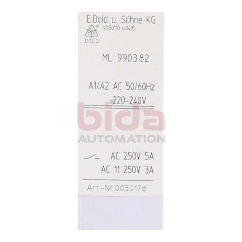 E.Dold u. S&ouml;hne KG ML 9903.82 Zeitrelais / Time Relay 220-240V 5A
