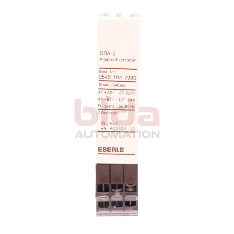 Eberle SBA-2 Nr. 0545 1114 7990 Zeitrelais / Time Relay 220V 24V