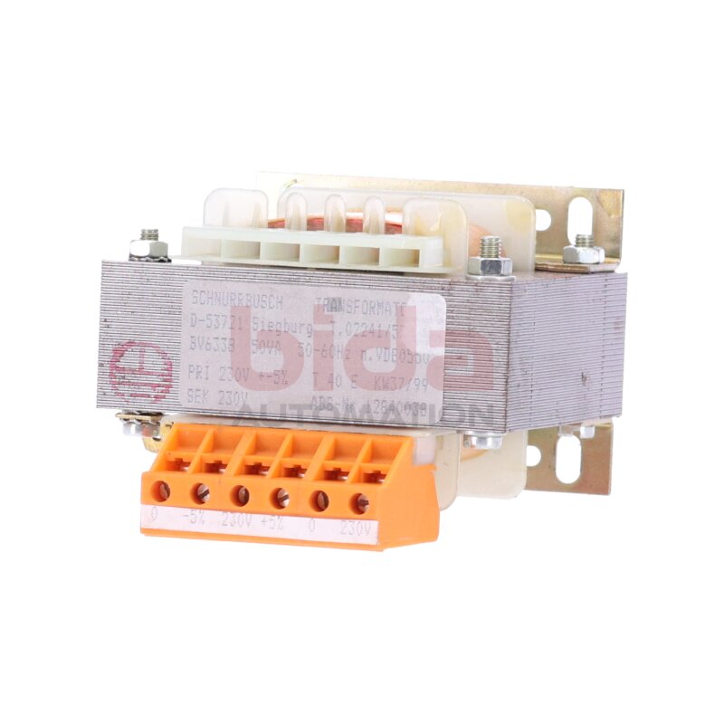 Schnurrbusch Transformatoren BV633B 50VA 50-60Hz Steuertransformator / Control transformer 250V