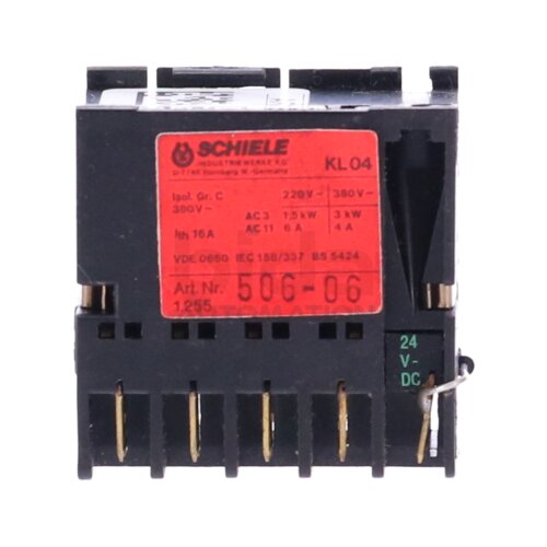 Schiele KL04/01E Relais / Relay 380V 16A