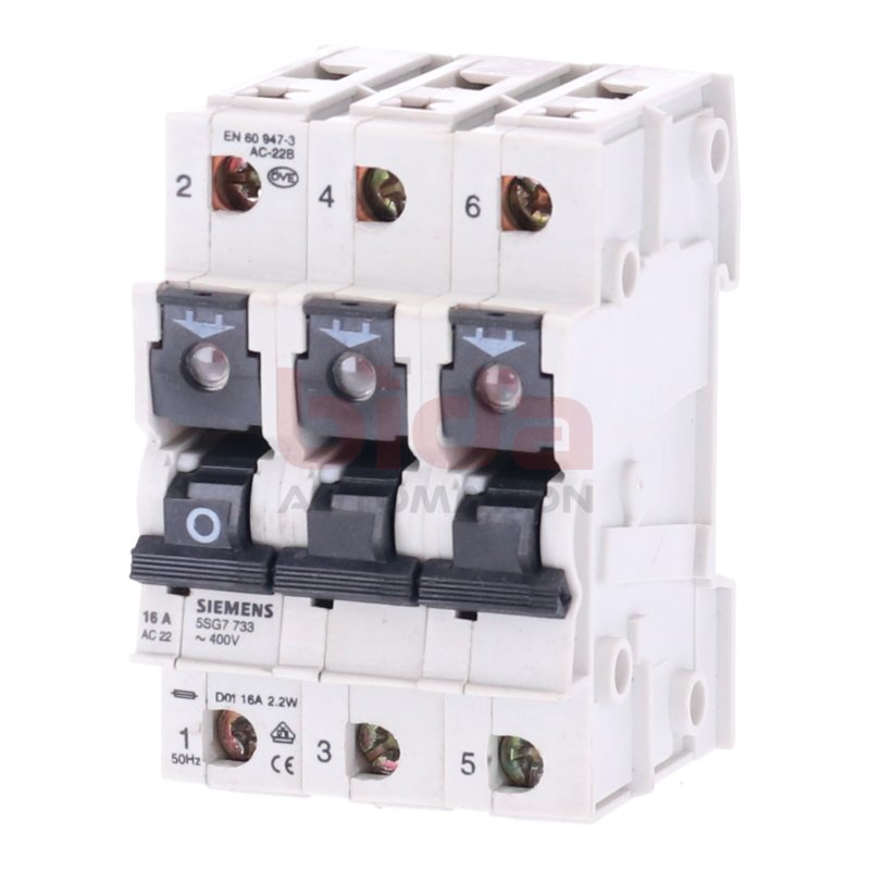 Siemens 5SG7 733 /16A/400V Lasttrennschalter / Switch disconnector