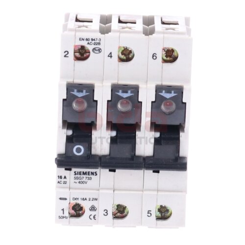 Siemens 5SG7 733 /16A/400V Lasttrennschalter / Switch disconnector